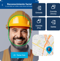 Reloj checador facial